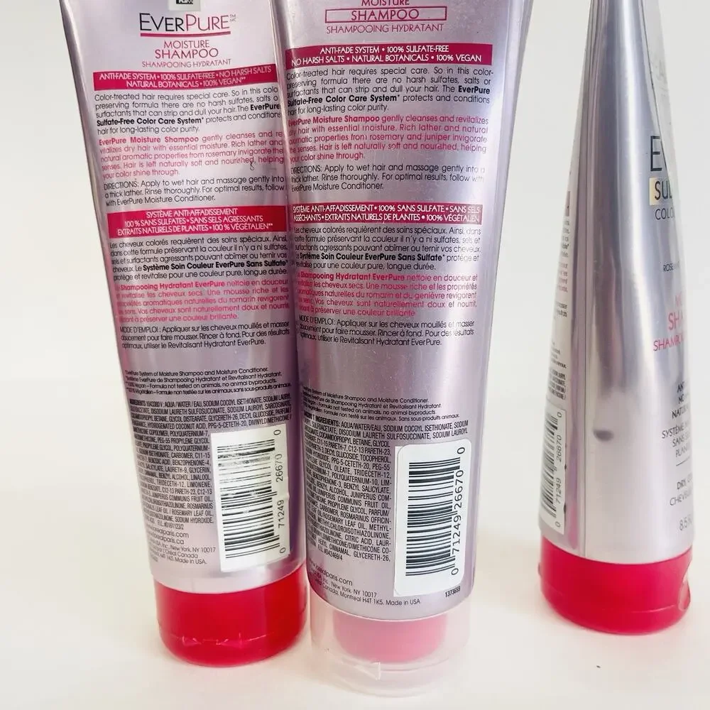 6x L'Oreal Ever Pure Sulfate Free Rosemary Moisture Shampoo 8.5oz (damage Bottle